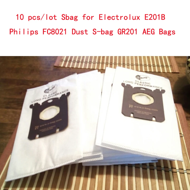 10 шт./лот Sbag для Electrolux E201B Philips FC8021 Пылезащитная сумка GR201 AEG | Бытовая техника