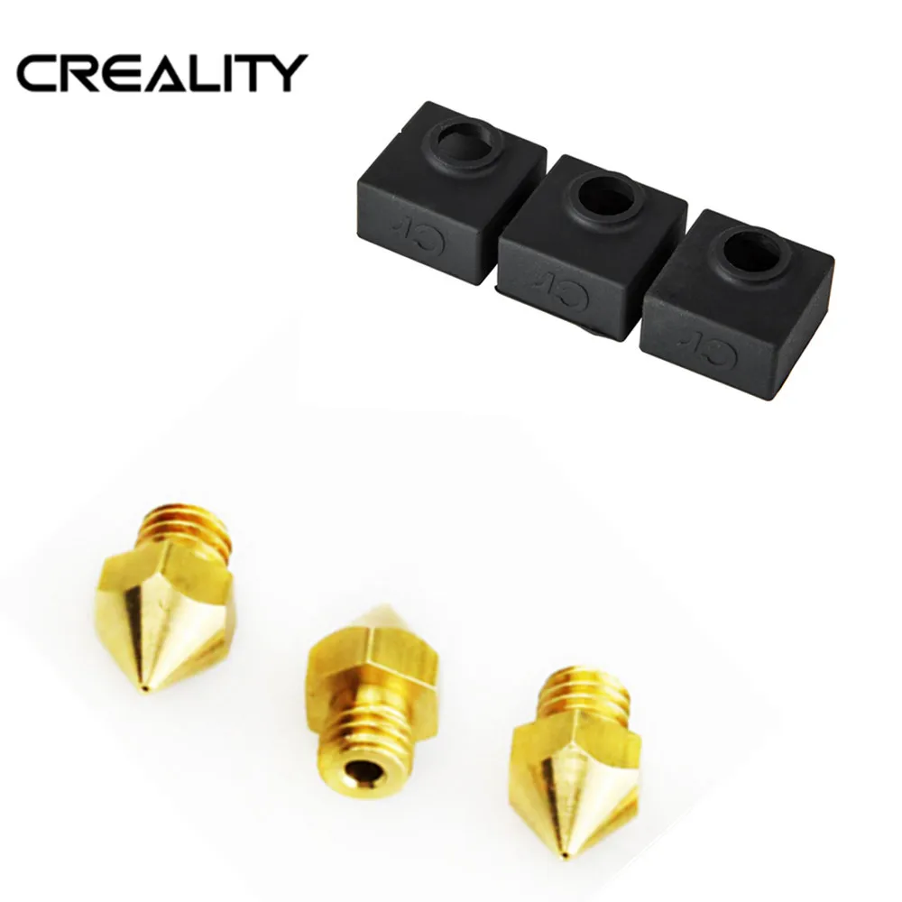Original Creality 3D Printer Parts Heater 3PCS Block Silicone Cover Add 0.4MM Nozzles For CREALITY Ender-3/CR-10 Series | Компьютеры и