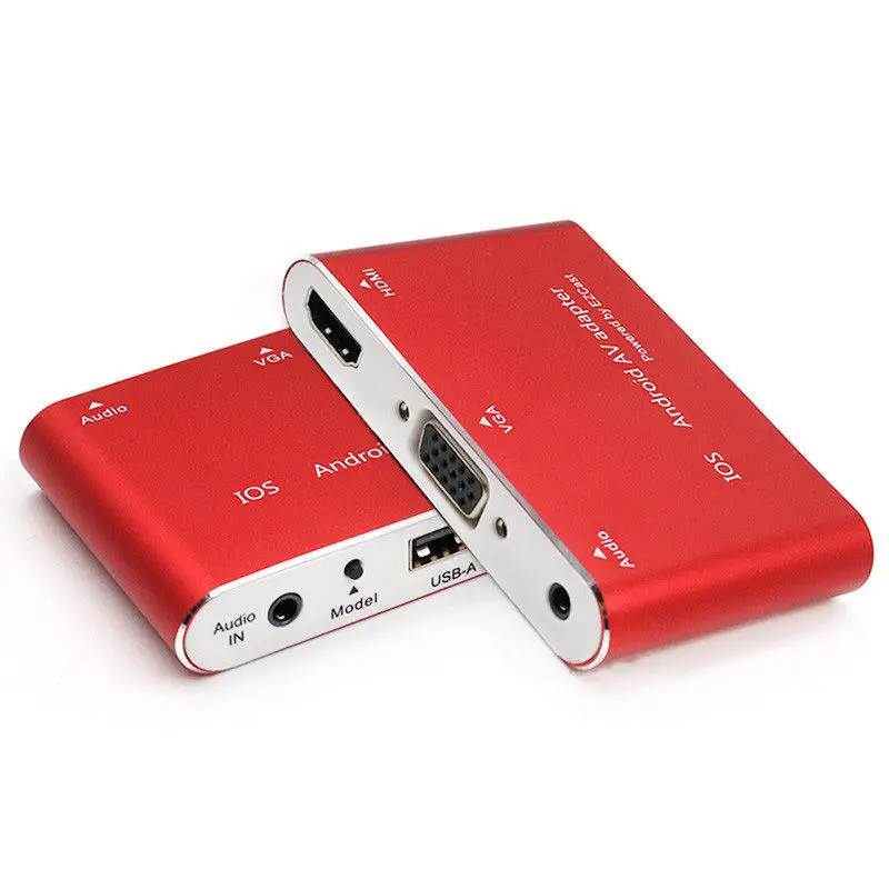 3в1 телефон к телевизору VGA проектор видео конвертер hdmi AV адаптер для iPhone X 5 6 7 8 Plus
