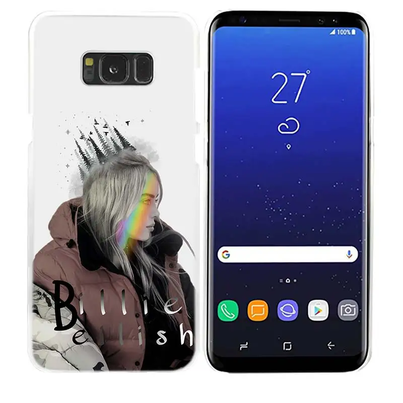 01 Чехол для телефона Billie Eilish Music Singer для samsung Galaxy M20 M10 S10 S9 S8 Plus S7 S6 Edge Note 8 9 Жесткий пластиковый Чехол - Цвет: 01