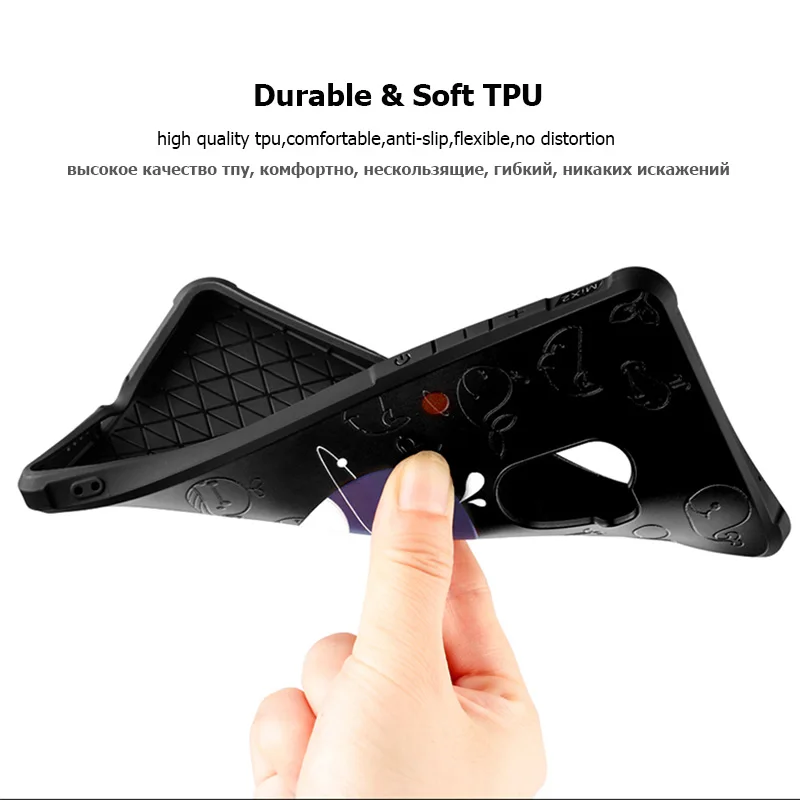 Retro 3D Relief Soft TPU Cover for Xiaomi mi mix 2 Case 5.99 inch Protective Phone Mi mix2 Back iMUCA |