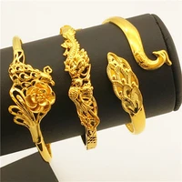 24k gold dubai sand gold dragon and phoenix female models bracelets thick 24k gold never fade the wholesale mothers days gifts