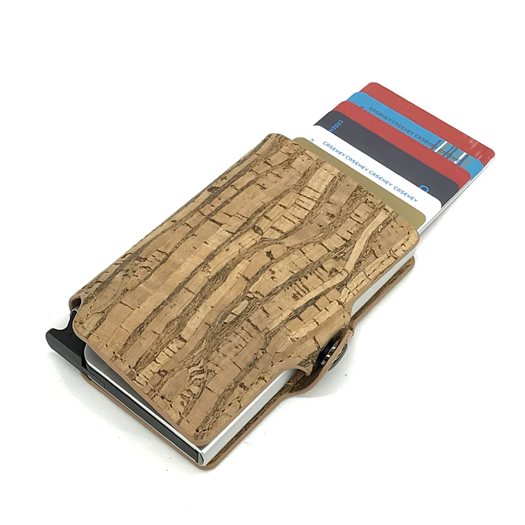 Мужской кошелек Casekey из натуральной пробковой кожи с защитой от Rfid|Мужские