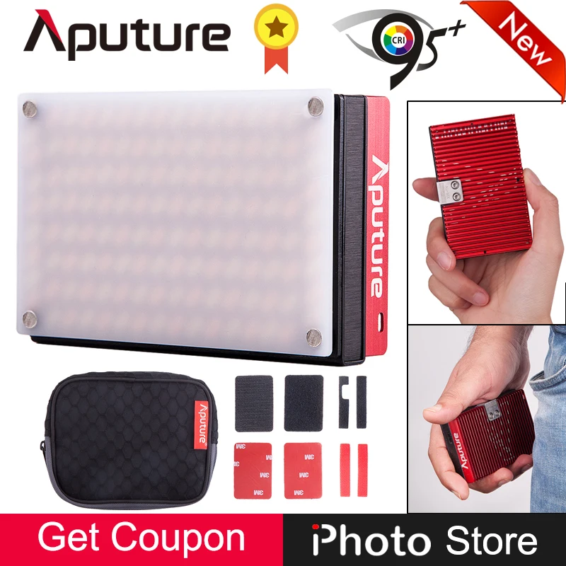 Aputure AL MX перезаряжаемый карманный размер светодио дный 128 SMD светодиодный видео