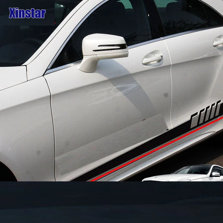 2 шт. Автомобильная боковая наклейка для Mercedes benz AMG C CLA E Glass C200l C180 A45|Наклейки на