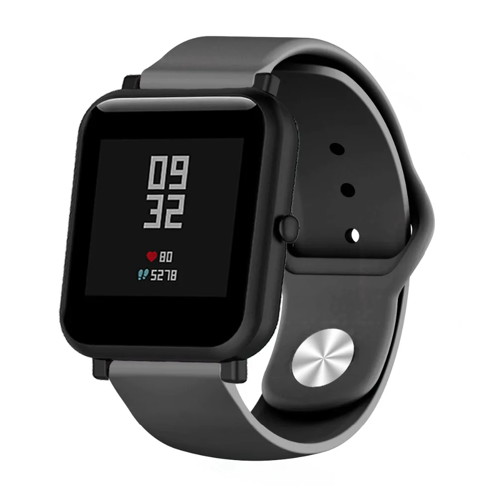 Общий силиконовый ремешок для часов Xiaomi Huami Amazfit Bip BIT PACE Lite Youth сменный спортивный