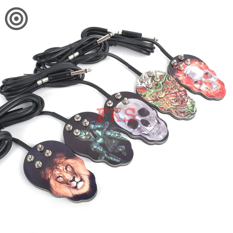 Ножной переключатель с изображением черепа татуировки 1 5 м проволока педаль для