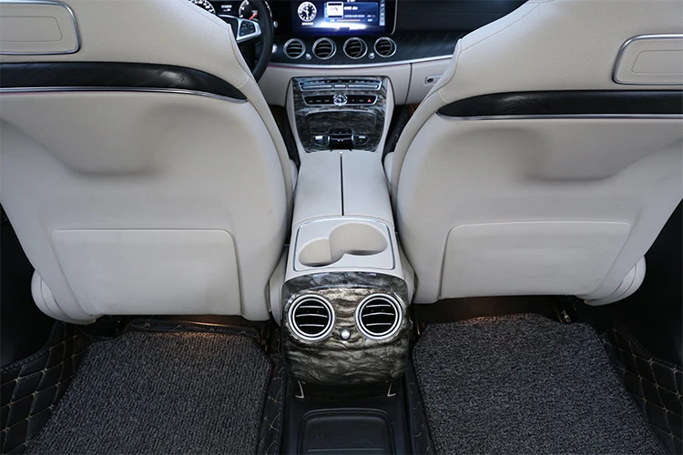 2 шт. Мрамор Цвет ABS хромированный задний Кондиционер Vent Накладка для Mercedes Benz W213 E Class- автомобильные аксессуары