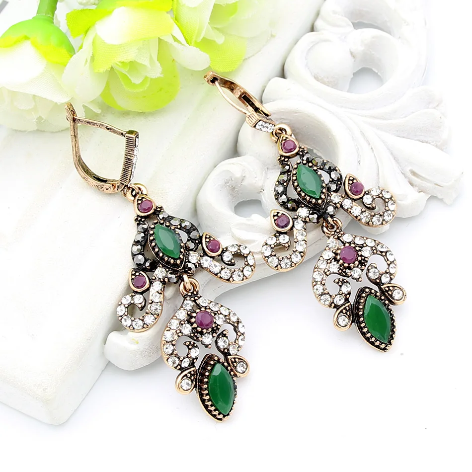 Марокканские славянские женские полимерные цветы длинные висячие серьги