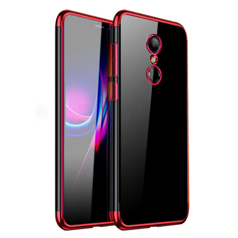 Red Ультра тонкий прозрачный силиконовый мягкий чехол для Xiaomi Redmi Note 4 4X Примечание 5 5A 6 Pro прозрачная накладка Redmi 4A 4X 5A 5 6plus 6A чехол - Цвет: Red