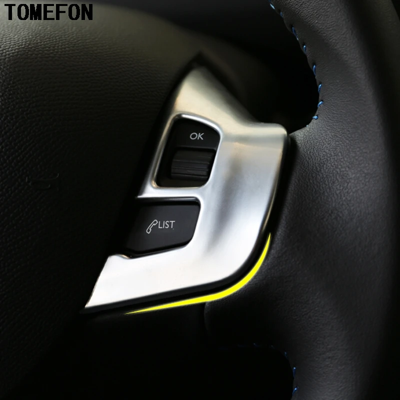 Хромированный АБС пластик TOMEFON для PEUGEOT 308 2014 2015 2016 декоративный колпачок на руль