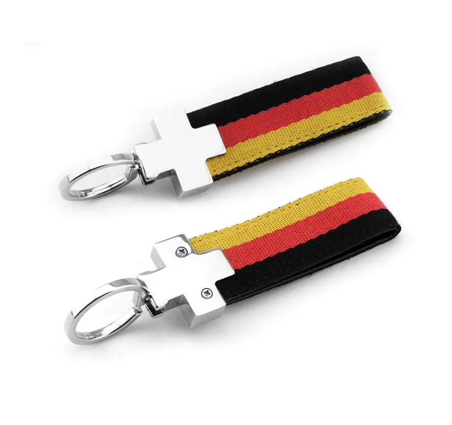 20 Pieces Germany Flag Car Key Chain Car-styling PU Leather Three Color Flags Keychain Ring Stickers Emblem Decorations | Автомобили и