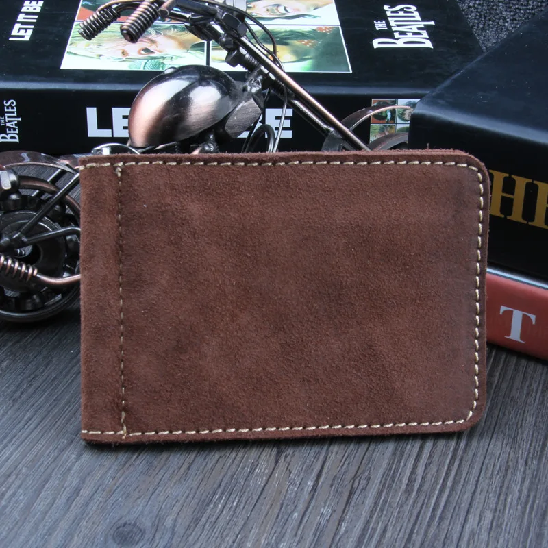 Кошелек из натуральной воловьей кожи качественный Мужской зажим для денег