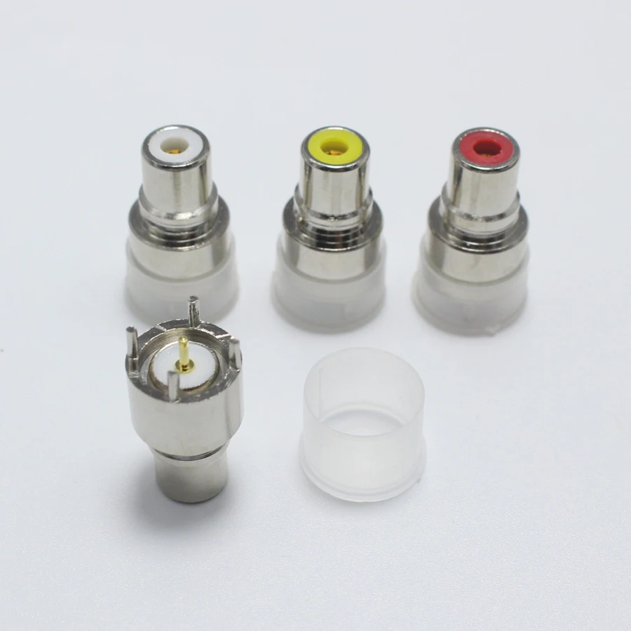 1 шт. медный разъем RCA 4-контактный гнездовой фоторазъем DIP печатная плата гнездо