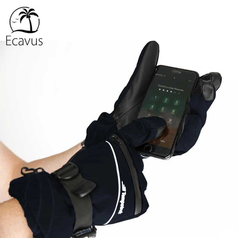 Очень толстые ПУ пальмовые лыжные перчатки зимние уличные спортивные женские