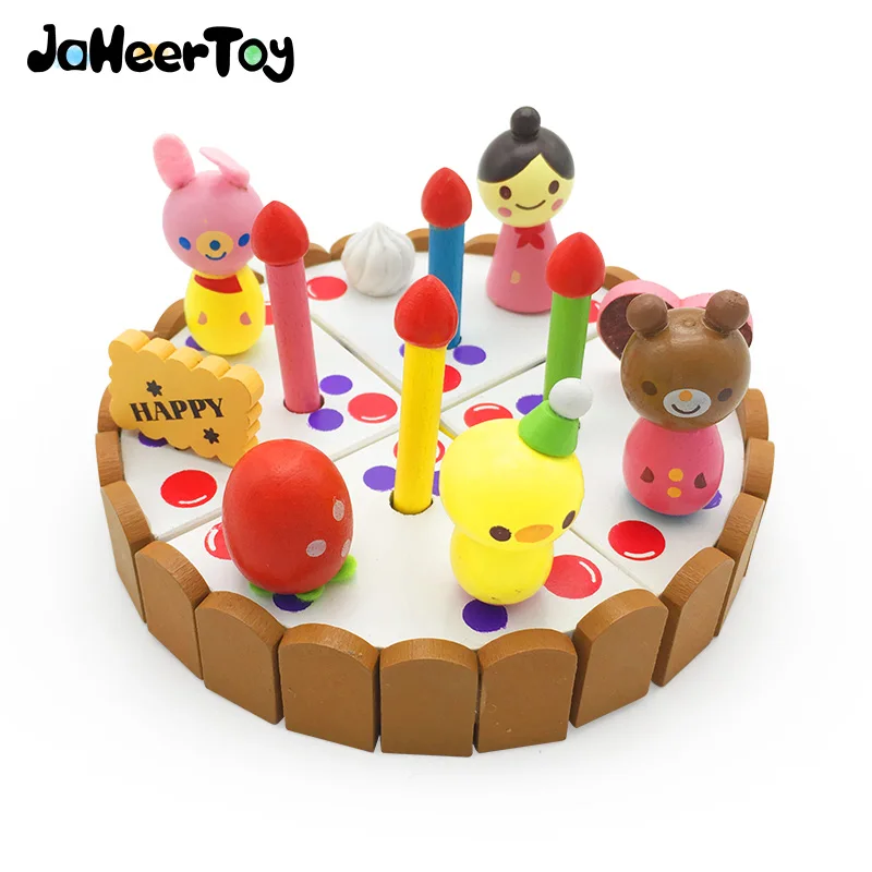 Деревянные игрушки JaheerToy набор кухонных игрушек имитирующий пирог подарок на