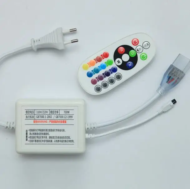 220 В Светодиодная лента 5050 50 м 100 м IP67 водонепроницаемая RGB двухцветная веревка для наружного освещения с радиочастотным пультом дистанционного управления по DHL