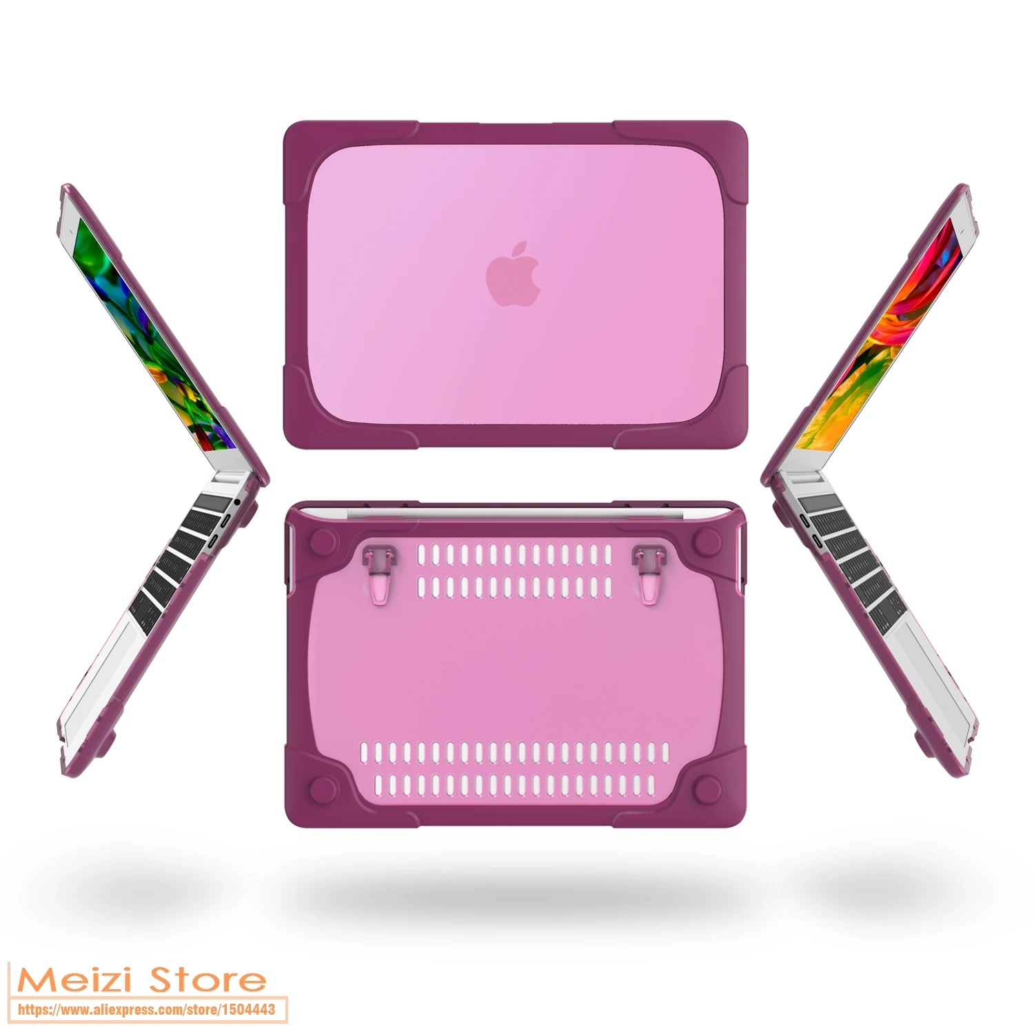 2 в 1 складной защитный чехол с подставкой и полным покрытием для Apple macbook Air 13 11 12 15