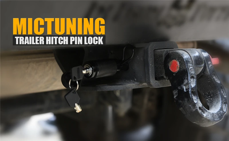 MICTUNING 5/"& 1/2" комплект замковых штифтов для прицепа с одной системой блокировки 2 ключа для приемников буксировочных сцепок класса I, II, III, IV, V
