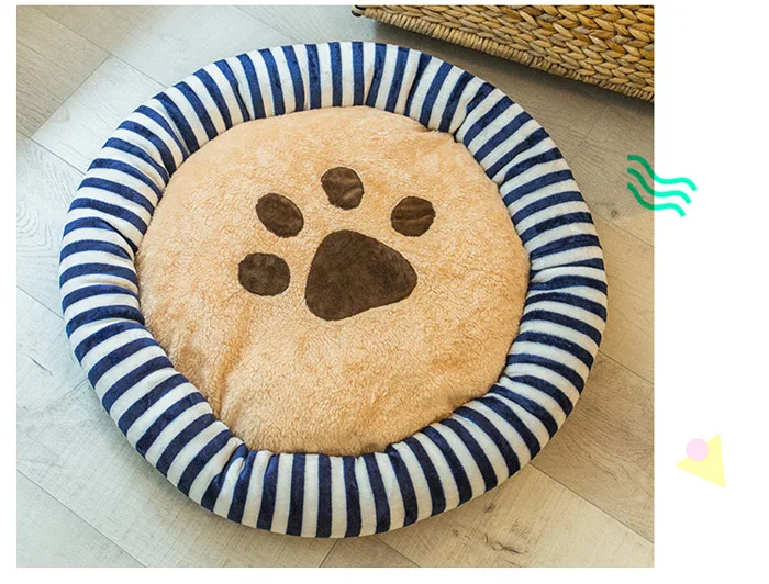 Blue paw Теплый флис собака кошка кровать собака дом гнездо с коврики зима отпечаток лапы Щенок Чихуахуа подушки для маленький средний собака домашнее животное - Цвет: Blue paw