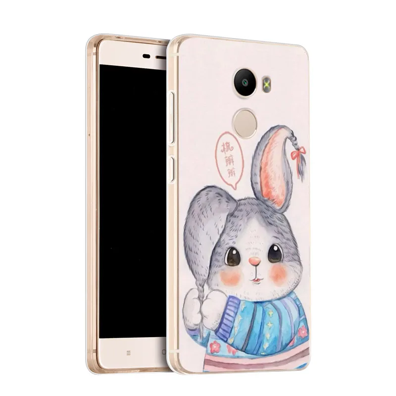 Для Xiaomi Redmi 4 Крышка для вспышки Redmi4 чехол 3D рельефный окрашенный Мягкий