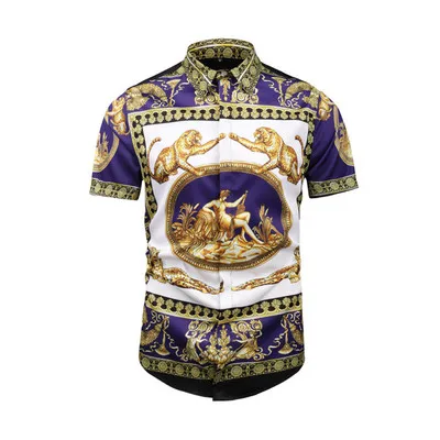 shirt12 EDSON ARANTES, мужская рубашка, модная, необычная, роскошный дизайн, платье с принтом, рубашка, мужская, с длинным рукавом, 3D, Цветочный, повседневная, приталенная, вечерние, рубашки - Цвет: shirt12