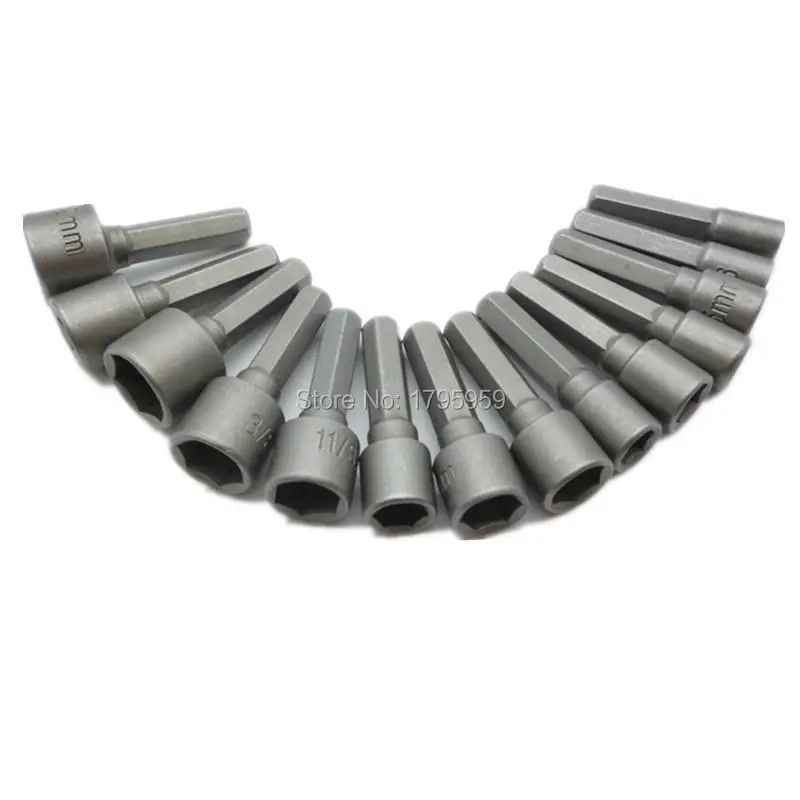 Набор ударных торцевых головок 14 шт. метрические императорские шестигранные