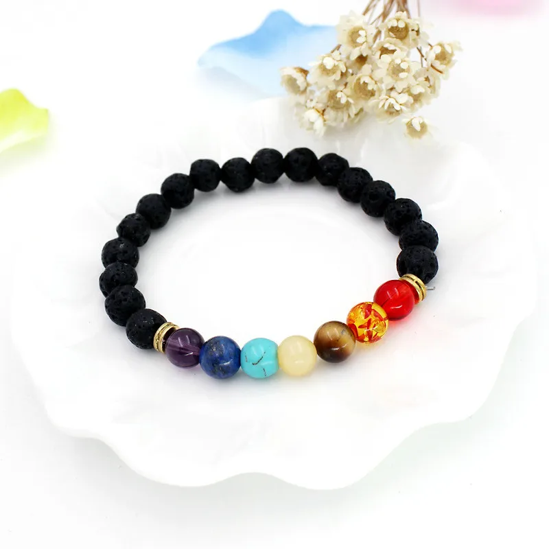 Новинка 2019 Модный женский браслет Volcano Lava Balance Bead рейки из натурального камня |