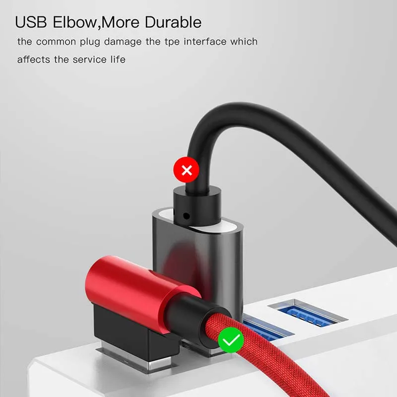 USB Type C кабель для быстрой зарядки 90 градусов Type-c 3 1 передачи данных зарядное