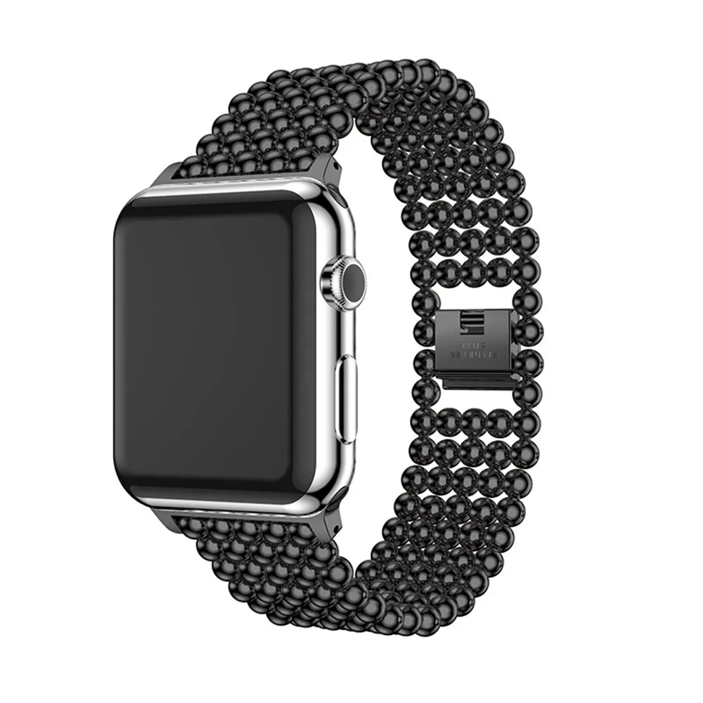 Ремешок для часов Apple Watch 42 мм 38 ремешок Золотой Новый роскошный бисер из