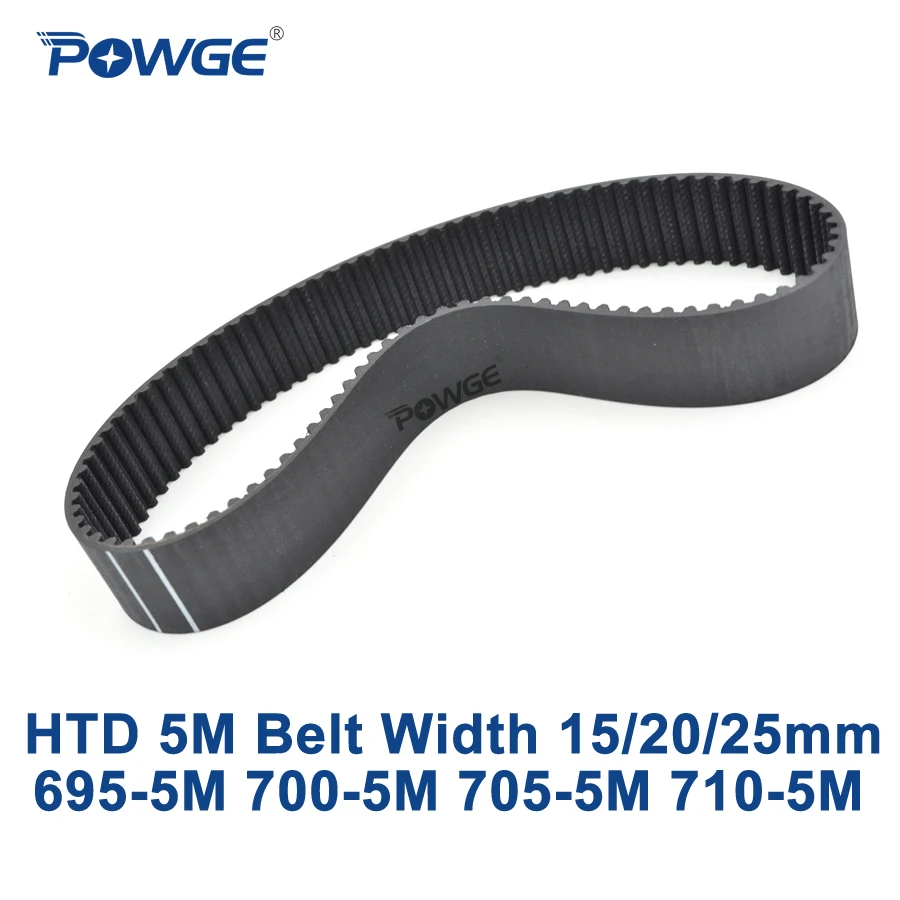 POWGE HTD 5M Зубчатый Ремень C = 695/700/710/715 ширина 15/20/25 мм зубцы 139 140 142 143 HTD5M синхронный
