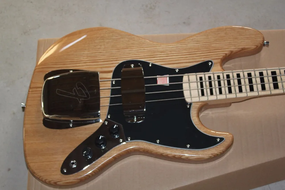 Бесплатная доставка пользовательские американский Винтаж ❵ бас 4 Strings BurlyWood