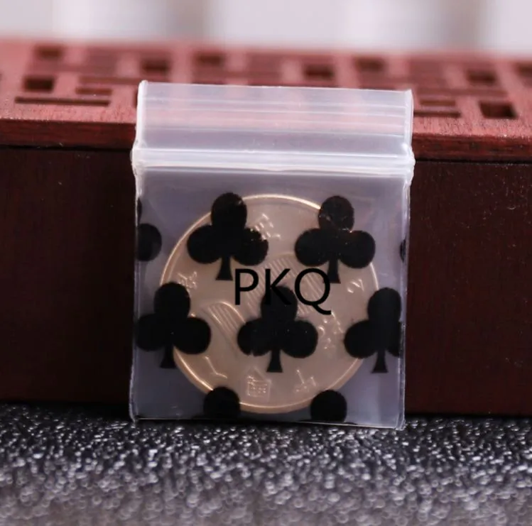 200 шт. мини пакеты с застежкой молнией и принтом в виде черной сливы прозрачная