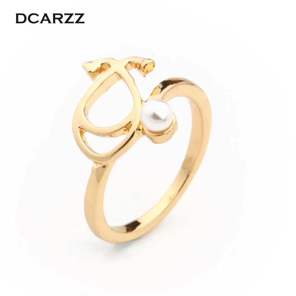 

2 Colors Stethoscope Pearl Ring Medical Jewelry Biology Jewellery Gift for Doctor/Nurse/Graduation Student