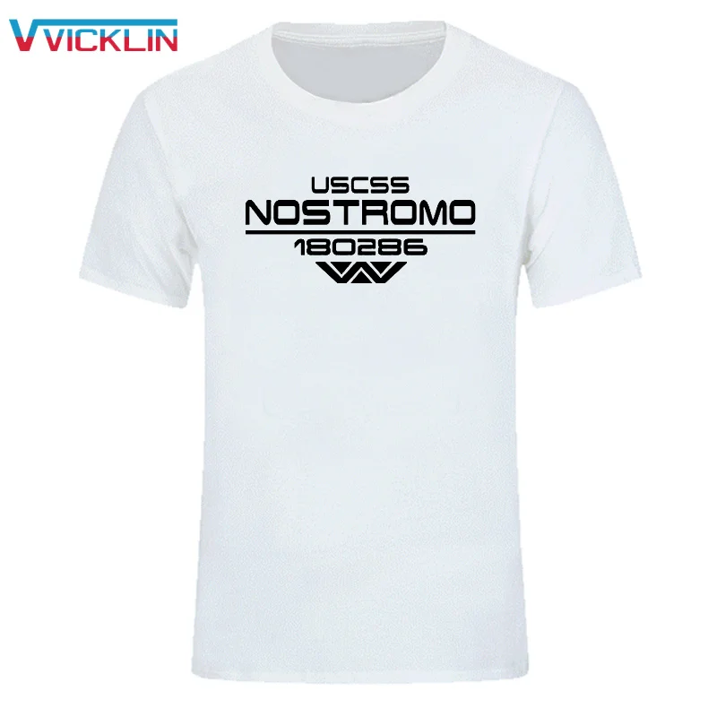 USCSS nostomo Alien Weyland Yutani Футболка с принтом мужские хлопковые топы с короткими рукавами и круглым вырезом летняя уличная одежда больших размеров