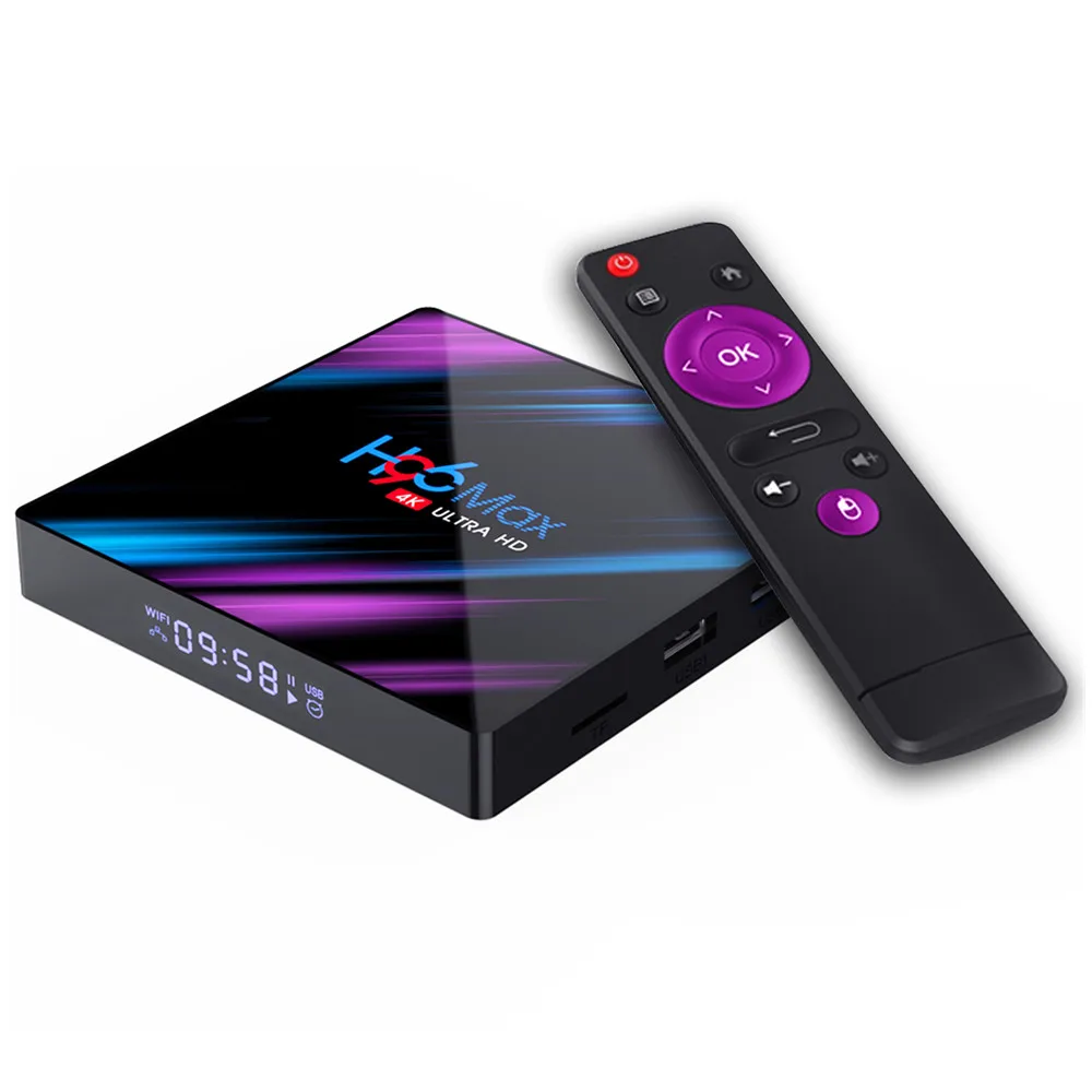 H96 MAX RK3318 Смарт Android 10 0 ТВ коробка 4 Гб Ram 32 ГБ 64 встроенной памяти H.265 4K Box 2 4G & 5G Wi Fi BT4.0