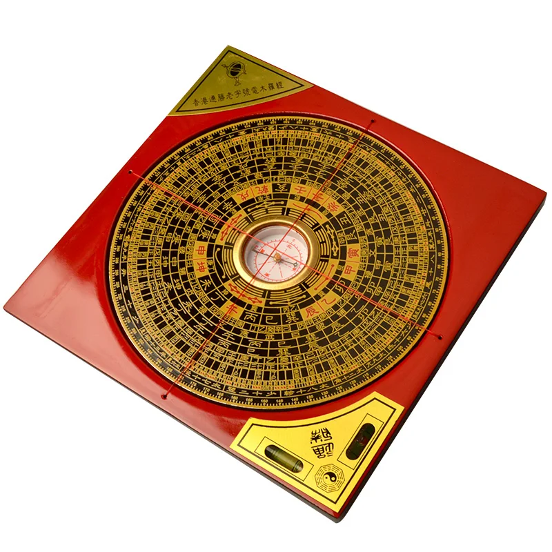 

Ancient Chinese Fengshui Profession Compass Square Metal Surface Luopan LuoJingYi Professional Master Supplies Home Decor