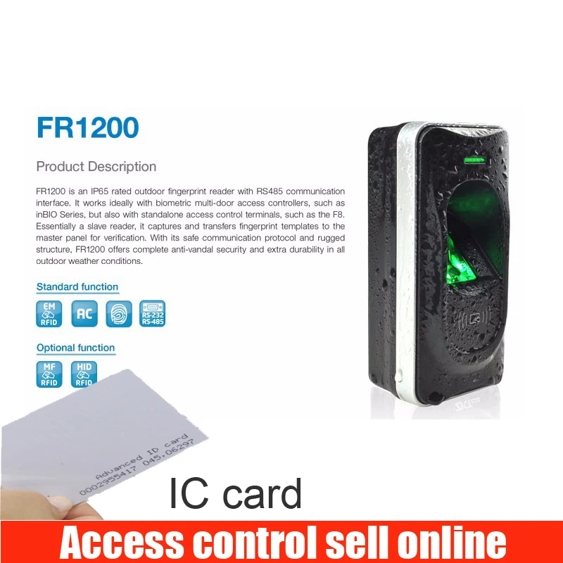 FR1200 IC card считыватель отпечатков пальцев с датчиком доступа сканер RF485 порт Can inbio160