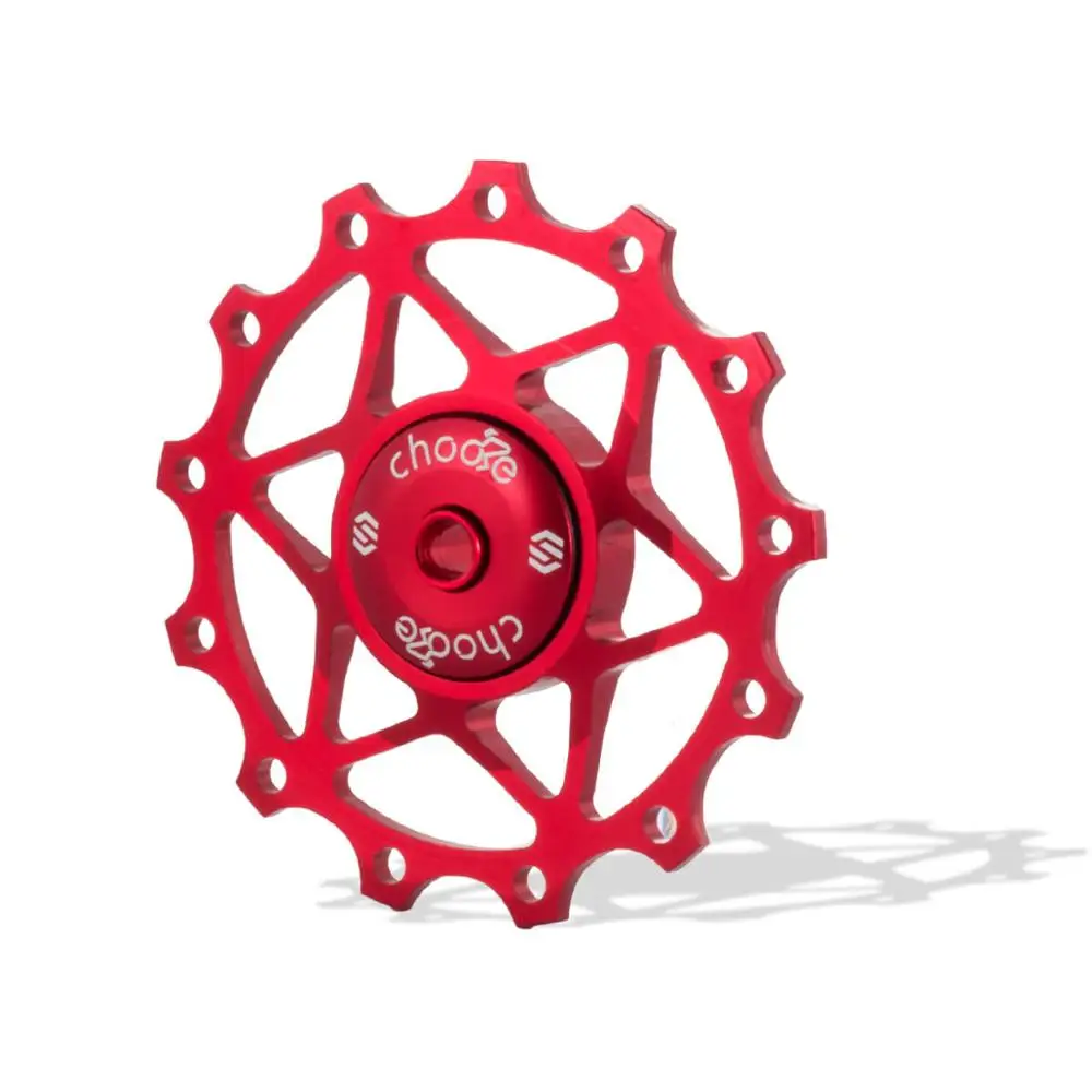 Red 13T Выберите Mtb велосипед задний механизм переключения передач 13 T/15 T Al CNC керамические подшипники направляющие колеса для SHIMANO и SRAM 11 скорость натяжения Pully - Цвет: Red 13T