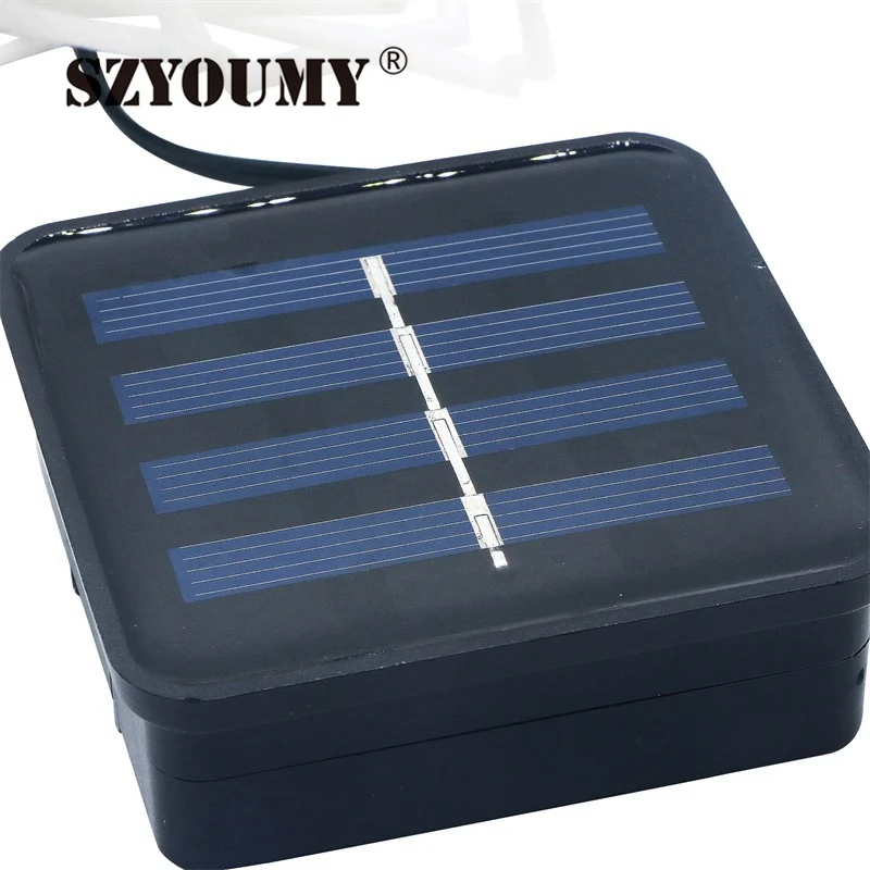 SZYOUMY 4,8 м 20 светодиодный S 6 м 30 светодиодный S садовая цветная Солнечная струна светодиодный подвесной фонарь для украшения на Рождество и год