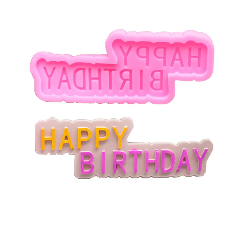 WISHMETYOU 3D силиконовая форма для мыла письмо с днем рождения торт декоративные