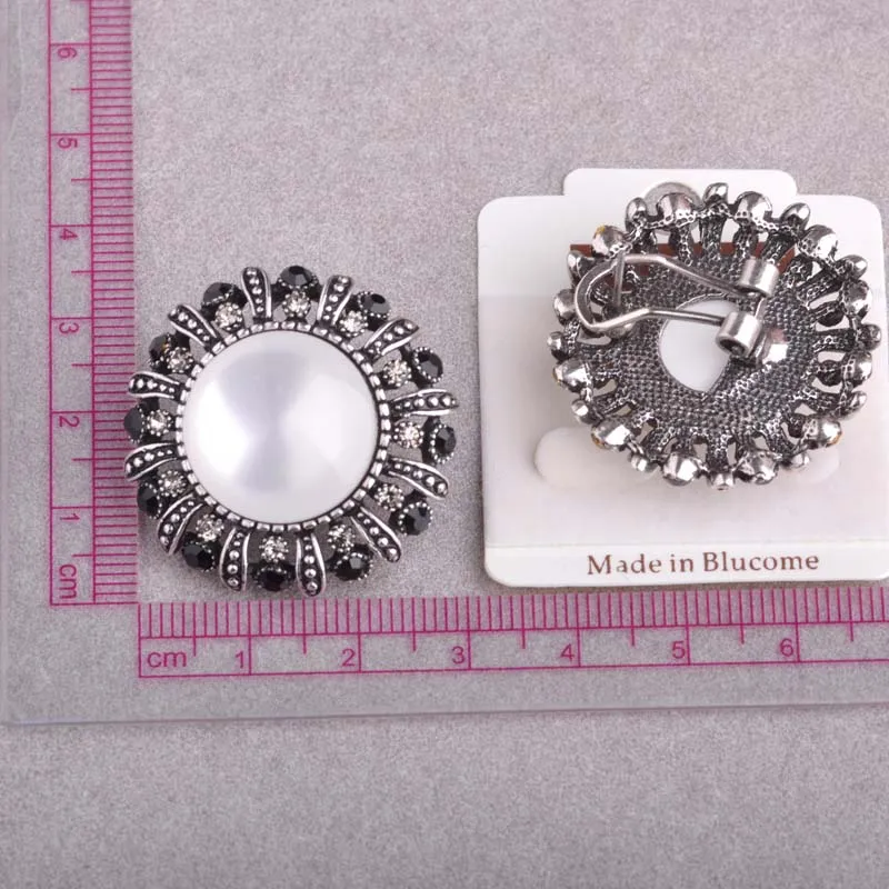 Женский винтажный комплект из кольца и серёг с белым опалом|jewelry world|jewelry sapphirejewelry