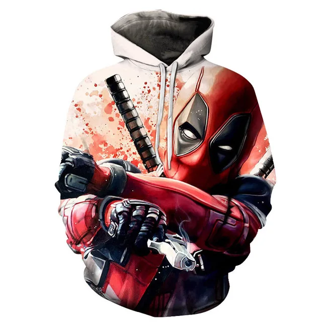 Дэдпул, худи, костюм с капюшоном, модный, размера плюс, hoddie, топ для мужчин wo, мужские толстовки, хип-хоп спортивная одежда - Цвет: WY82