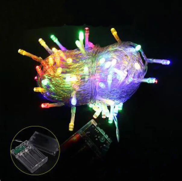 Multi-color Светодиодный светильник-гирлянда 5 м, декоративный светильник для рождественской свадебной вечеринки, Сказочная гирлянда, работающая на батарейках, для помещений и улицы, водонепроницаемый, для праздника - Испускаемый цвет: Multi-color