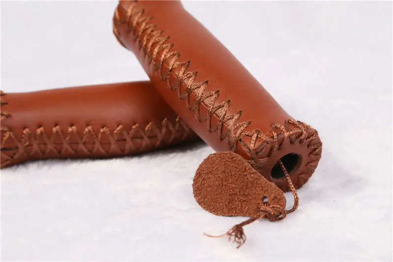 Винтажная кожаная ручка для горного и дорожного велосипеда|bicycle grips|grip leatherleather grips