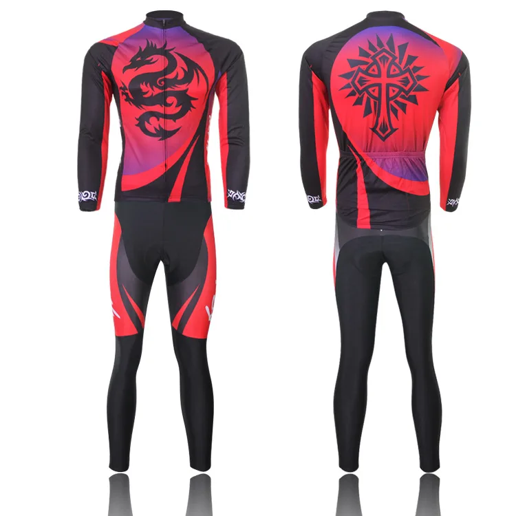 2016 Дракон Зимняя Термальная Руно Человек Велоспорт Джерси Велосипед С Длинным