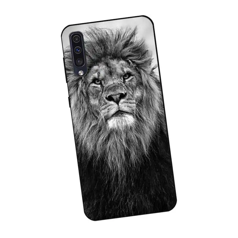 P109 Лев Черный силиконовый чехол для samsung Galaxy A6 A7 A8 A9 A10 A30 A40 A50 A60 A70 A80 A90 5G A20E плюс - Цвет: P1741