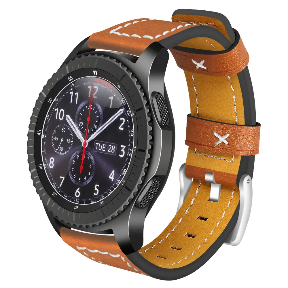 Хохлатая Шестерня S3 frontier ремешок для samsung Galaxy Watch 46 мм S 3 Классический 22 мм кожаный браслет на запястье correa ремешок для часов ремень