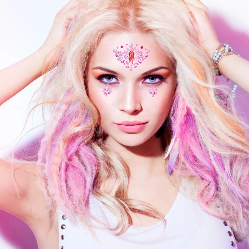 Временные Стразы яркие татуировки лица драгоценные камни фестиваль вечерние макияж тела Драгоценности флэш Поддельные Временные татуировки