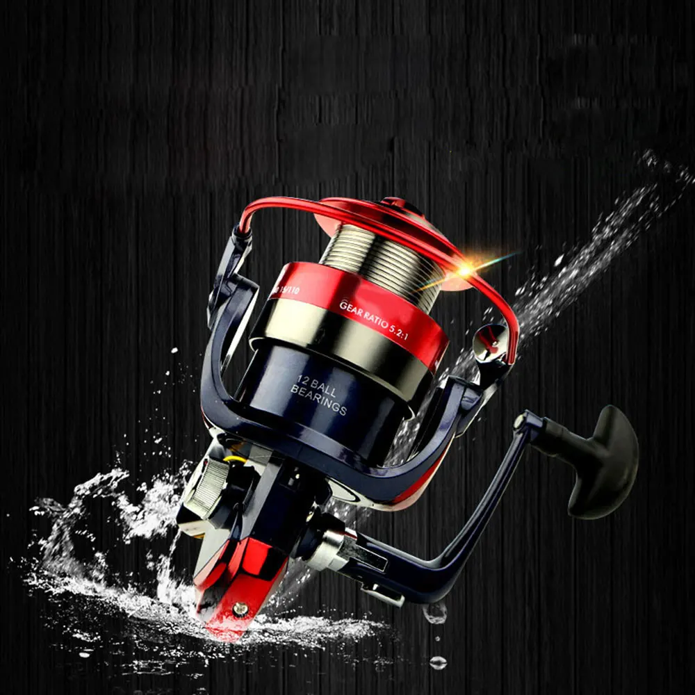 Metal Spinning Fishing Reel 12BB 5.5:1 Tackle Pesca Carrete Spinnning Feeder Carp Wheel AM 2000-7000 | Спорт и развлечения